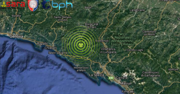SCOSSA DI TERREMOTO DI Ml 2.4 SULL’APPENNINO LIGURE, IN PROVINCIA DI LA SPEZIA