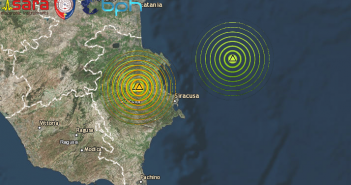 TRE SCOSSE DI TERREMOTO IN 5 MINUTI TRA LA VAL DI NOTO E LA ZONA AL LARGO DELLA COSTA SIRACUSANA