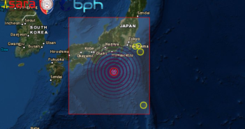 FORTE SCOSSA DI TERREMOTO DI Mw 6.3 A SUD-EST DEL GIAPPONE NEL PACIFICO