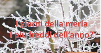 I giorni della merla 29, 30 e 31 gennaio, sono davvero i più freddi dell’anno?