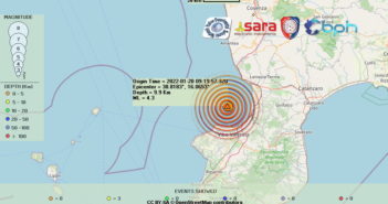 SCOSSA DI TERREMOTO DI Ml 4.3 NEL TIRRENO MERIDIONALE, NEI PRESSI DELLE COSTE CALABRESI